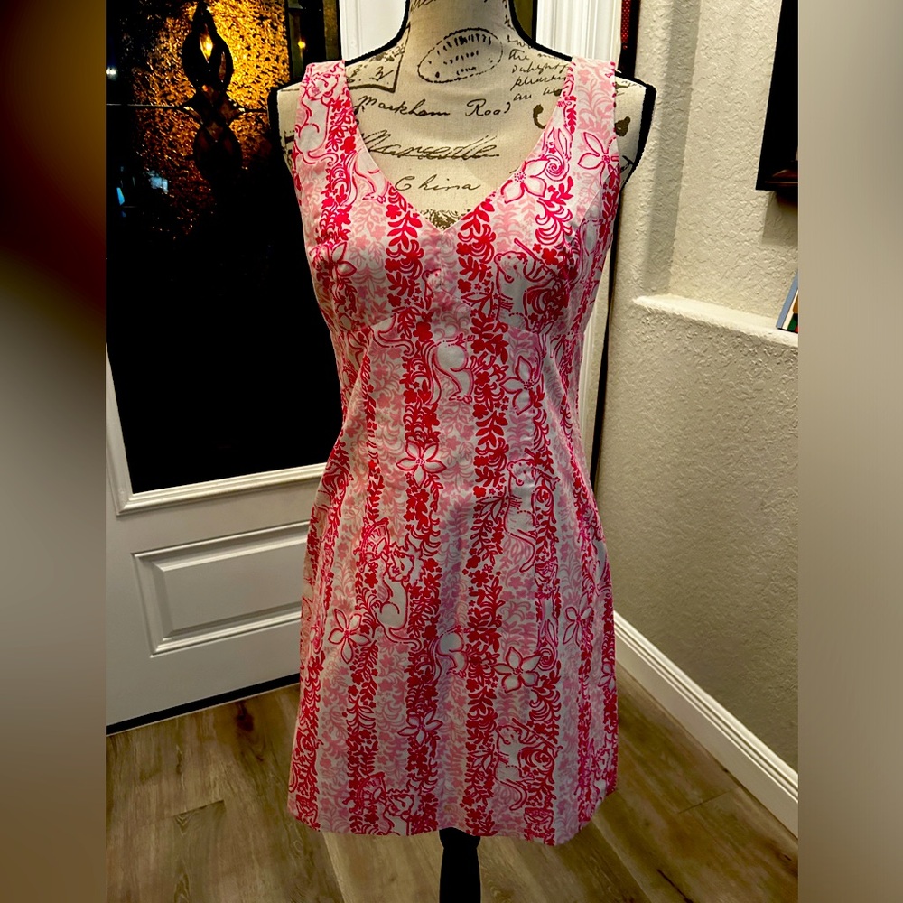 Pink and White Lilly Pulitzer dress, Sz4